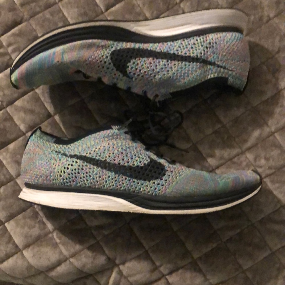 Nike AirMax  Flyknit Racer Multicolor with Black Swoosh